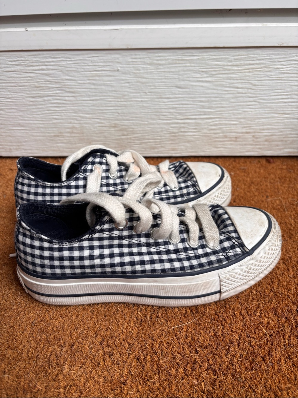 Converse Platform Navy Gingham Sneaker